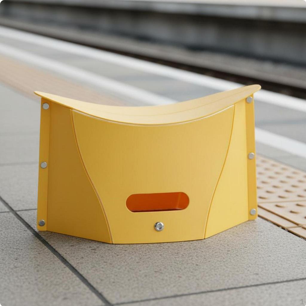 Foldable Stool Compact Storage Lightweight Folding Seat for Vacationers,