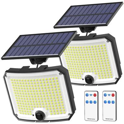 228LED Solar Street Lights Outdoor Waterproof with PIR Motion Sensor Wall Lamp 3 Lighting Mode Garden Patio Solar Powered Light