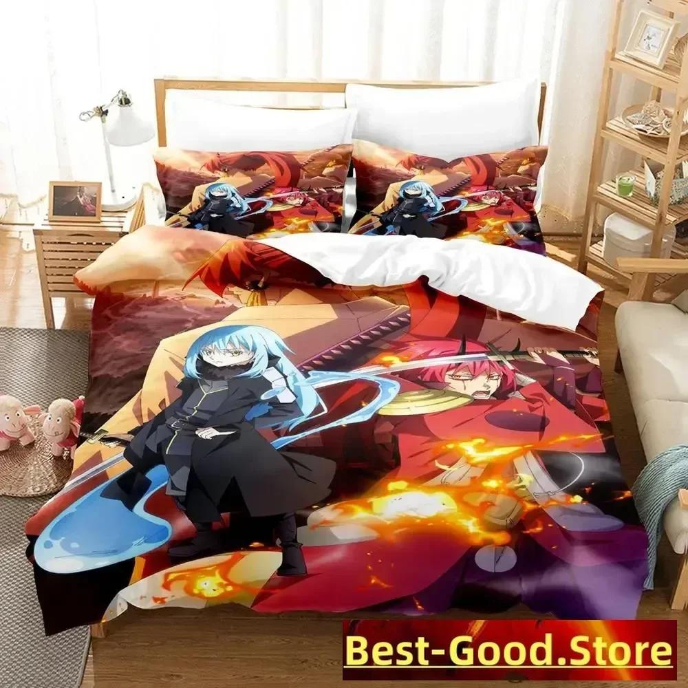 Tid Jag Blev Återfödd Som En Slem Bäddset Enkelsäng Tvåbäddsrum Full Queen King Size Sängkläder Vuxen Barn Sovrum Påslakan Set