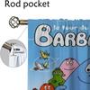 Kitchen Curtains 2 Pieces Les Barbapapas Curtains for Bedroom Shades Partition Window Curtain Halloween Decoration Living Room