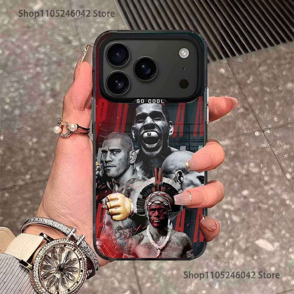 

Fighting Pereira Alex For iPhone 17,16,15,14,13,12,11,Pro,MAX,Plus Black Shockproof Candy Matte Cover iPhone16PROMAX