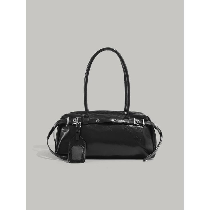 Celebrity-inspired 2024 Autumn New Dachshund Motorcycle Bag, Sweet and Cool Women s Handbag, Fashionable and Simple Underarm Bag чёрный