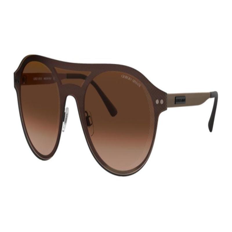 Armani GIORGIO George Temple Engraved Aviator Sunglasses Women s Brown