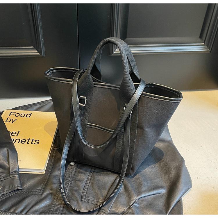 Women's 2025 Canvas Shoulder Tote Bag - High-Capacity, Handbag & Commuter Style