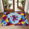 Aston Villa Football Design Crystal Velvet Rug Soft Decorative Mat for Bedroom Entrance