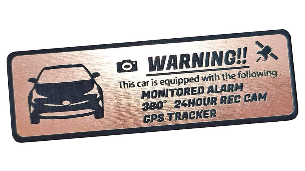 Honami Works Prius 50 Series Early Security Emblem 24-Hour Surveillance Dash Cam GPS Tracker Sticker