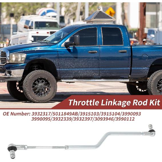 No.3932317/5011849AB/3915103/3915104 Throttle Linkage Rod Kit for Dodge for Ram 2500 3500 1994-1998 for Cummins P7100 P-Pumps Accelerator Linkage Rod