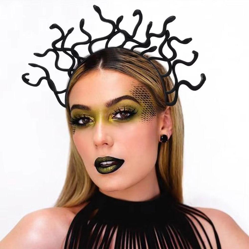Colored Halloween headband Greek Mythology Cosplay Prop New Snake Hair Hoop Party Supplies
