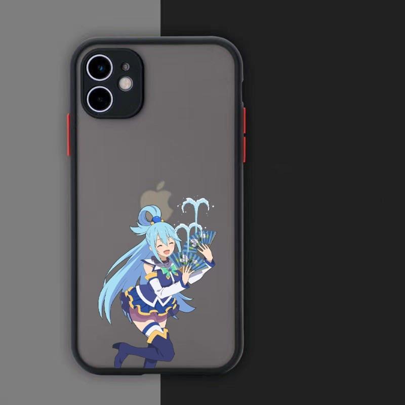 

Чехол для телефона с милой девушкой Konosuba Aqua для IPhone 14 13 12 11 Mini Pro Max XS X Max XR 8 7 Plus SE 2022, цвет кожи, чехол для телефона iPhone SE 2020-2022
