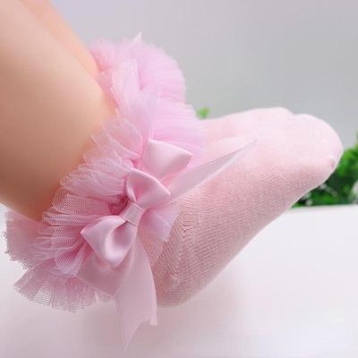 1 Paar Spitze Floral Baby Socken Kleinkinder Säuglinge Baumwolle Knöchel Schleifensocken
