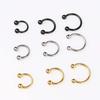 Fashion Helix Ball Hoop Stud Earrings Circular 1 Pcs Nose Rings Lip Rings Body Piercing Jewelry