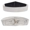 Damen Stretchgürtel Elegant Breites Korsett Dekorativ Glitzernd Metallic Kunstleder Elastischer Taillengürtel mit Legierungsschnalle
