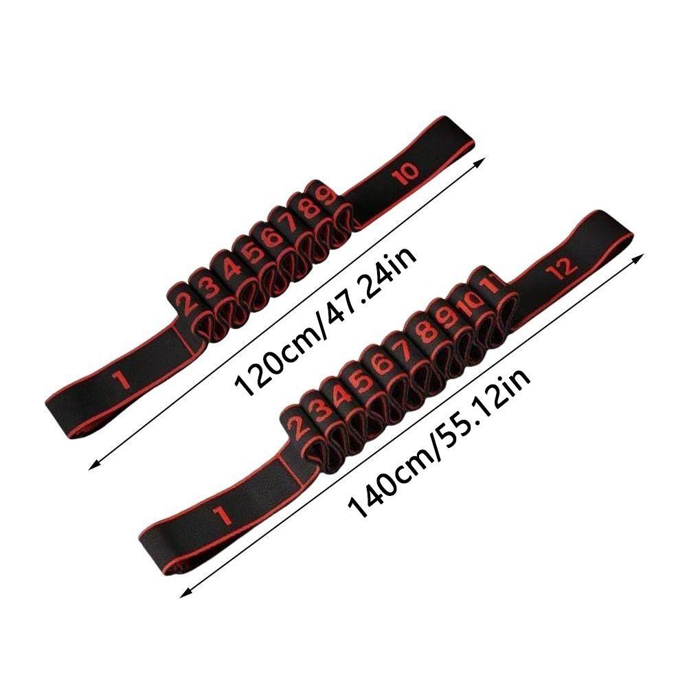 Elastic Yoga Stretching Belt Digital 10/12 Grid Resistance Band Adjustable Yoga Pull Strap for Yoga Latin Dance Gymnastics