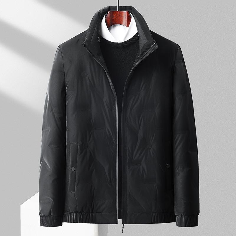 

Осень и зима Новая теплая и утолщенная короткая пуховая молодежная куртка с белым утиным пухом Tide 195 чёрный