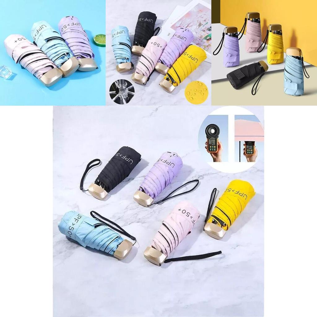Stylish And Compact Folding Sun Umbrella For Women With Uv Protection And Rain Shield