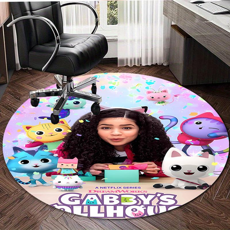 1pc Gaby's Bubble House4 Design Printed Area Round Carpet for Bedroom Living Room Home Decor Rugs Mat Non Slip Mat Rug for Bedside