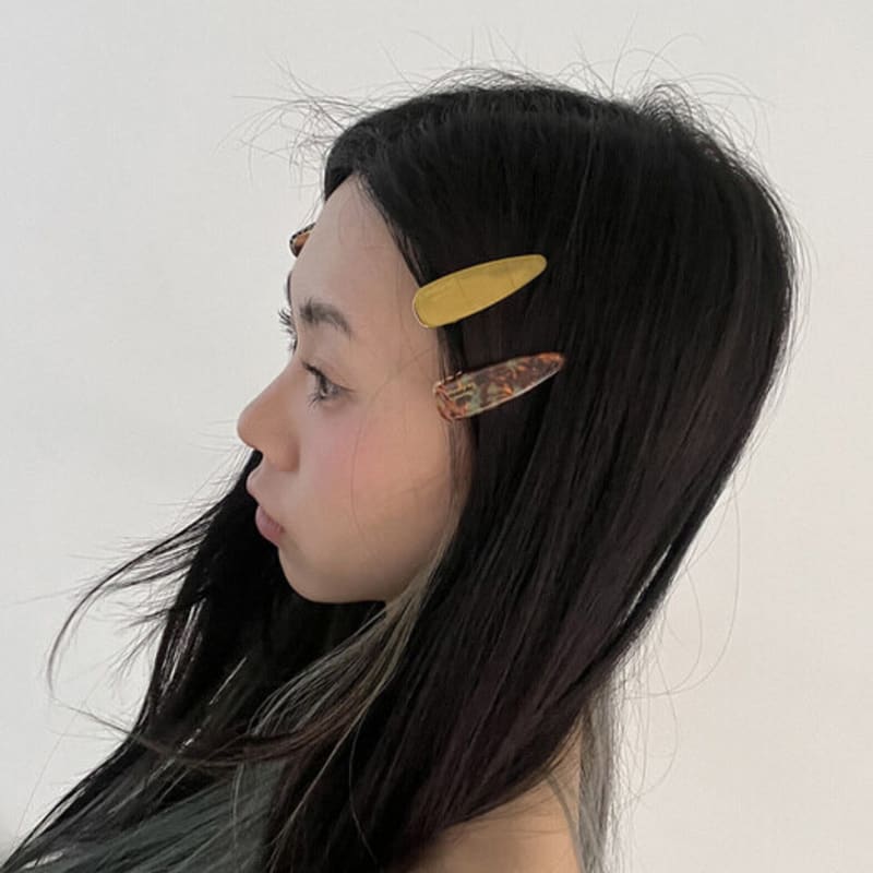 

mosxe Bullet hair pin (3color) lime