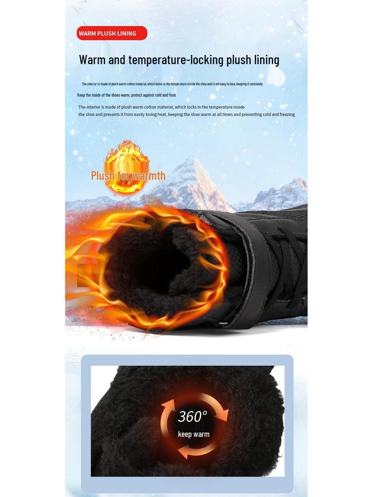 Wodoodporne Zimowe Buty Śniegowce Dziecięce Barefoot - Antypoślizgowe, Wyściełane Pluszem Bawełniane Buty dla Chłopców i Dziewczynek