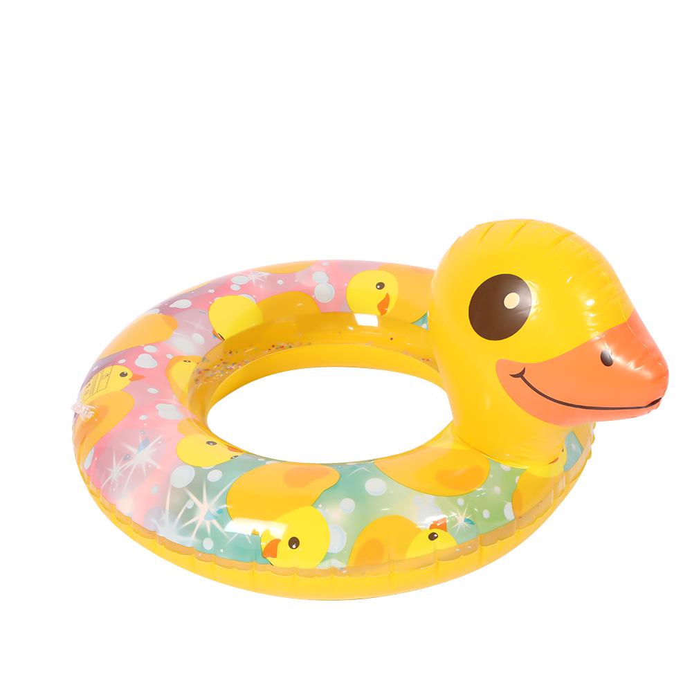 Cartoon Anti-Rollover Thickened PVC Underarm Swimming Ring for Kids - Eco-Friendly and Safe Lifebuoy