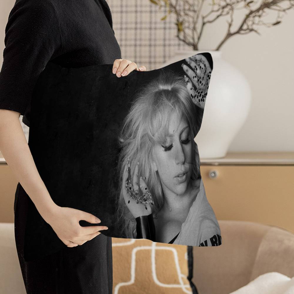Singer L-Lady G-Gaga Pillow Anime Pillow Sofa Bed Head Pillow Cover Cushion Cover 45x45 cm Fashion