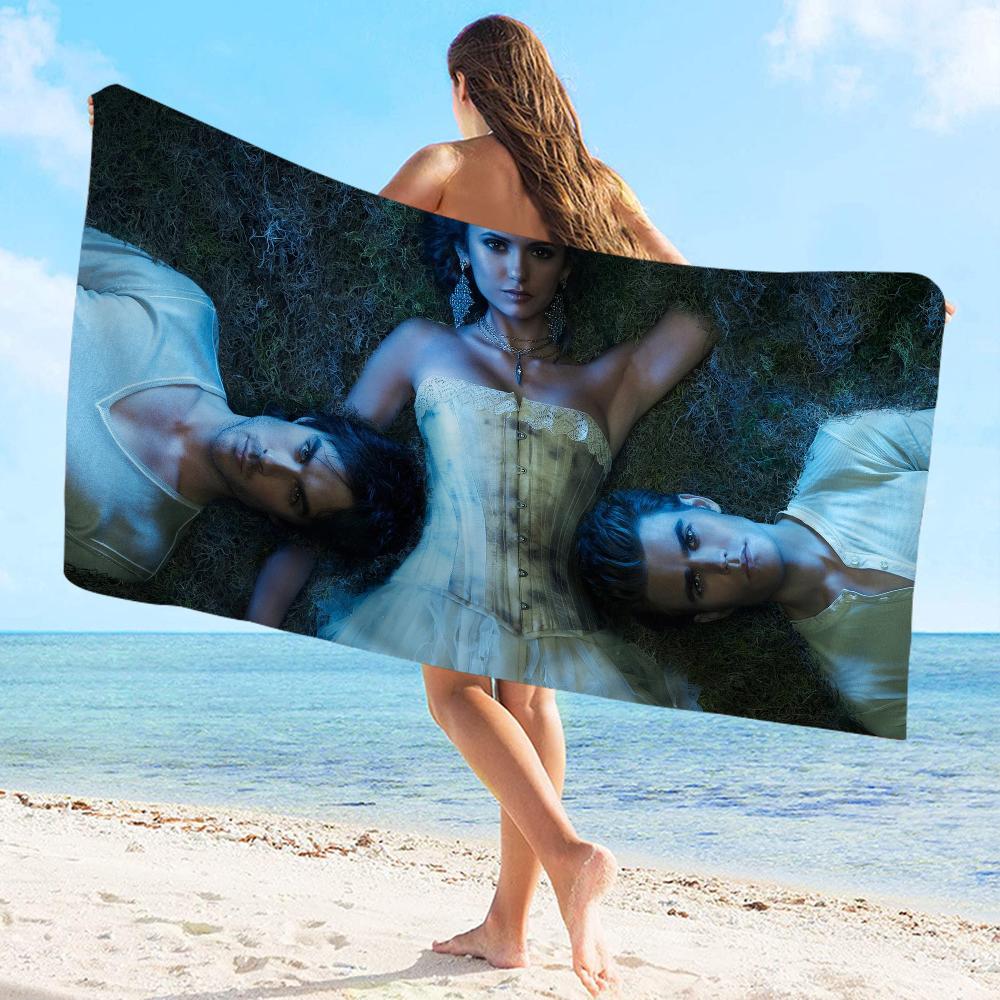 

The Vampire Diaries Damon salvatore Towel Microfiber Beach Towel Absorbent Quick Yoga Swimming Resort Mountain Climbing Towel W40*H60(CM)
