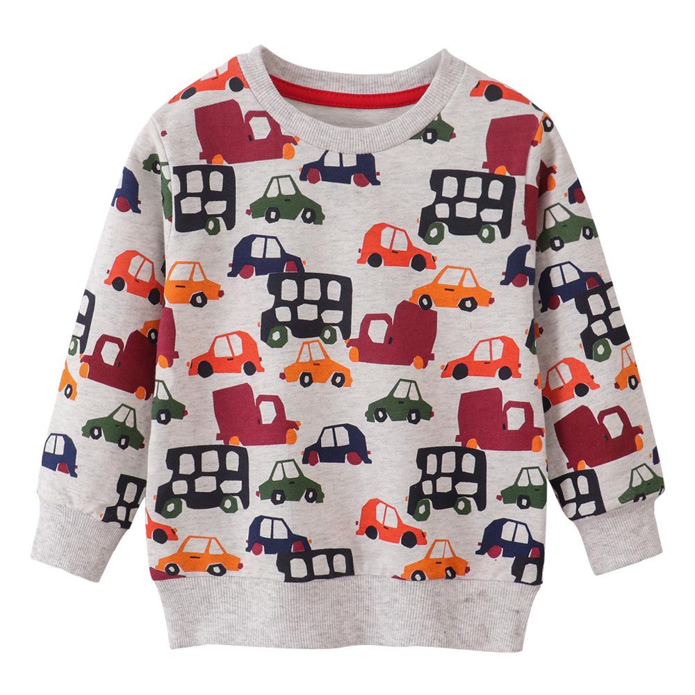 Unisex Kids Cartoon Knit Terry Cotton Hoodie - European & American Autumn Style Size 5T (120 cm)