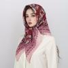 Luxury Fashion Print 90X90Cm Square Silk Scarf Women Soft Satin Hairband Neckerchief Tie Female Headband Foulard Bag Ribbon