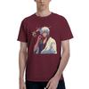 Classic Gintoki Character Men T Shirts Gintama Casual Tee Shirt Short Sleeve Crew Neck Pure Cotton Graphic Tops TShirt