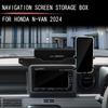 RHD For Honda N-VAN 2024 2025 ABS Plastic Navigation Screen Tray Storage Box Cover Trim Car Phone Holder Panel Protector Cutylin