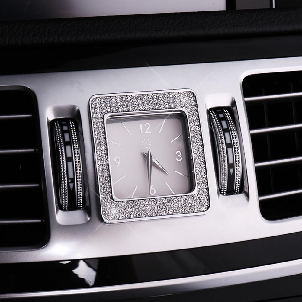 For Mercedes Benz W205 W213 E C CLS S Class C200L E200L E300L Central Console Clock Watch Frame Diamond Ring Trim Styling