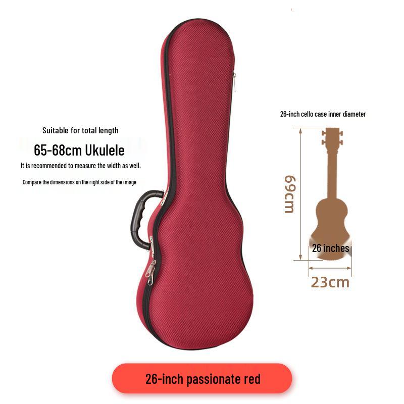 21", 23", 26" Reinforced Ukulele Case - Double Shoulder Backpack