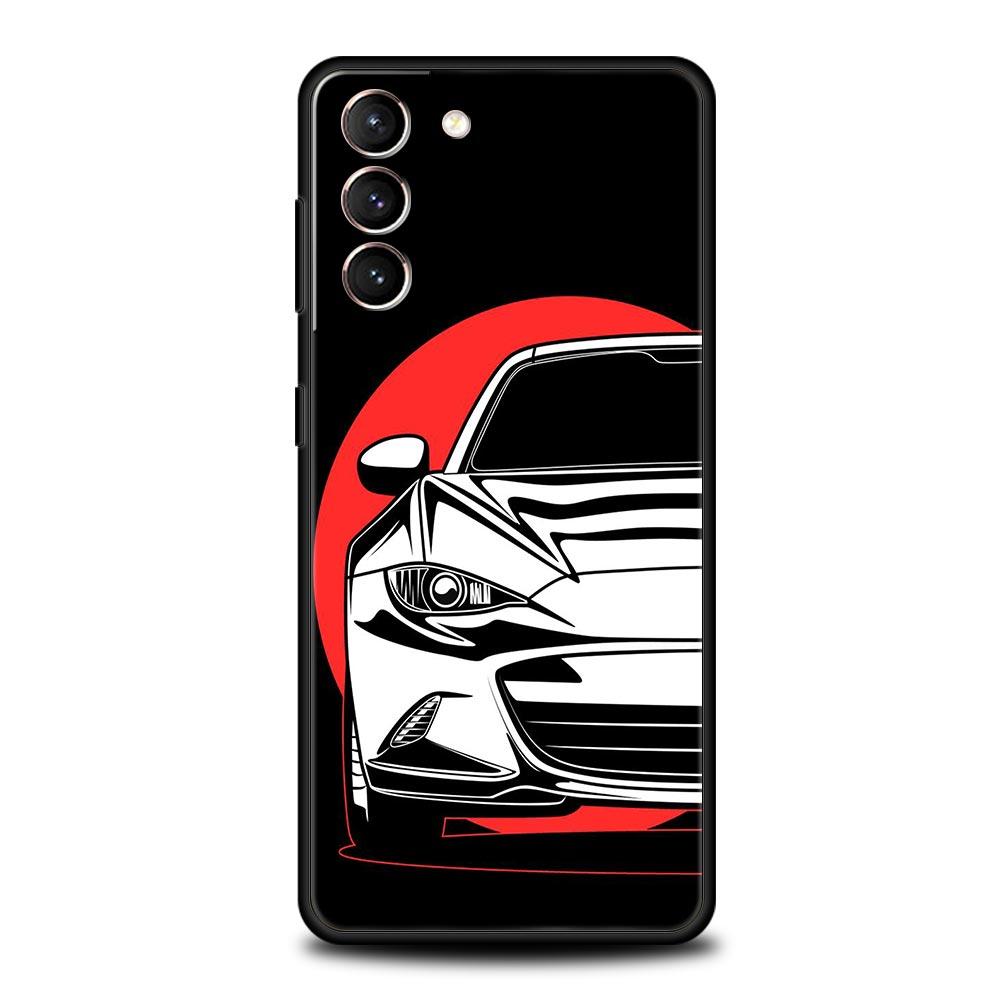 JDM Tokyo Drift Sportwagen Lampe Handyhülle Für Samsung Galaxy S23 Ultra S22 S21 S20 FE 5G S10 S10E S9 S8 Plus Note 20 Weiche Hülle