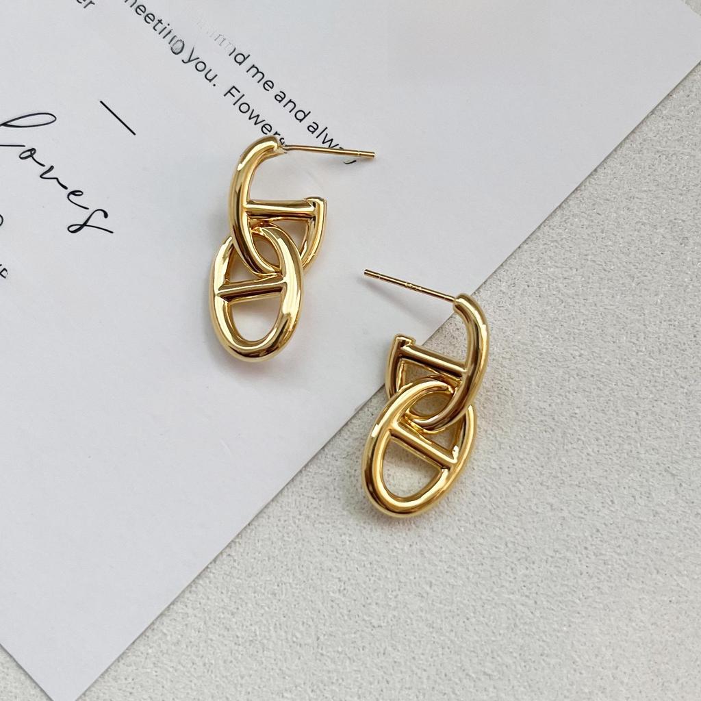 Minimalistyczne Geometryczne Kolczyki na Sztyfcie ze Srebra Próby 925 - Koreańska Nisza, Trend 2022