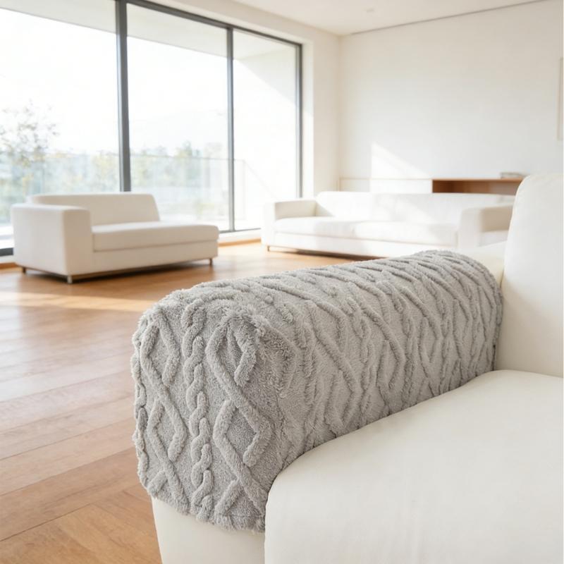 Premium Plush Sofa Arm Cover Stretchy Slipcover For Home Decors Protects Against Stains And Damage Easy Machine Wash Care