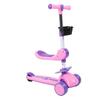3 Wheel LED Light Up Scooter with 3 Wheels   Handlebar and Removable Seat Folding Scooter for Outdoor Activities
