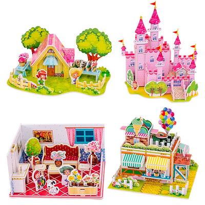 Modèle 3 dimensions en plastique, 4 puzzles stéréoscopiques coréens