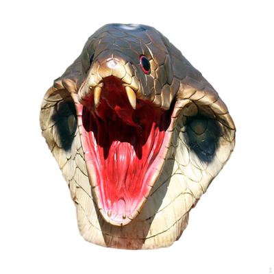 Snake Head Cosplay Mask Fantasy Realistic Animal Headgear Props Latex for