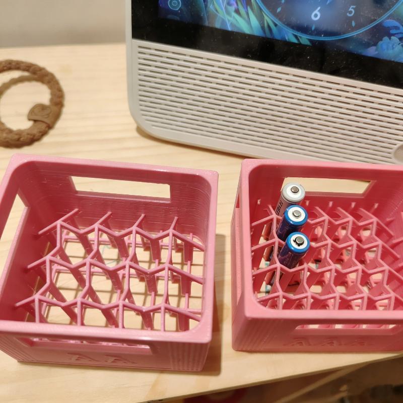 1Pcs Large Capacity 30/20 Compartments Durable Plastic Organizer 3D Printed Aaa/Aa Battery Storage Box For Home Decoration