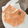 Ladies Summer 7A Mulberry Silk Antibacterial Crotch Ice Silk Trackless Mid Waist Triangle Briefs