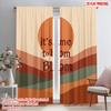 2pcs 2D Flat Printing Curtain It's Time To Bloom 100% Polyester Without Electricity Birthday Party for Photo Booths & Events