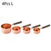 4/8Pcs Wooden Handle Stainless Steel Measuring Cups Spoons Baking Tools Coffee Measuring Spoon Set Bartending Scale Accessories