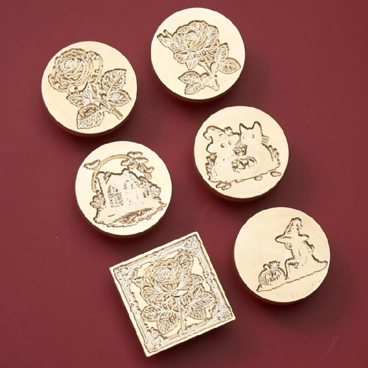 Castles Wax Seal Stamp Decorative Seal Plant Sealing Wax Stamp Brass Head for Wedding Scrapbooking Decoration
