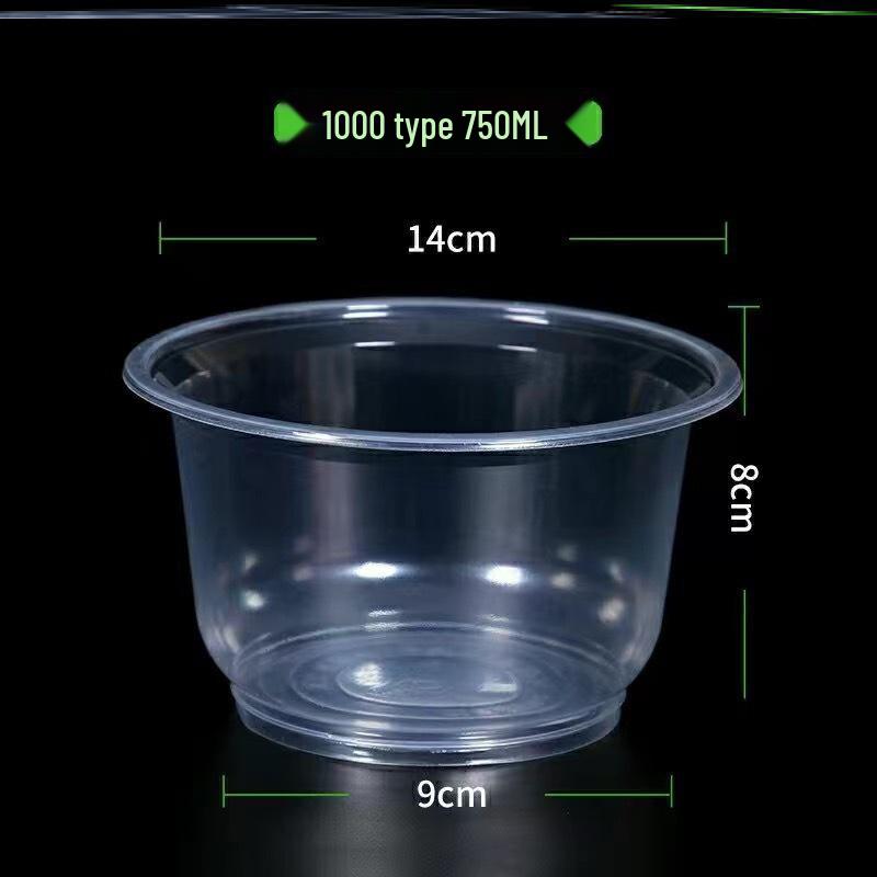 Durable Clear Disposable Plastic Bowl - High Temp Resistant, Perfect for Home & Commercial Use, No Lid Required