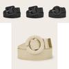 Minimally Designed Circular Buckle Decoration Women Casual Woven Waist Belt For Festival Outfits