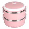 Thermal Lunch Box Stackable Hot Food Insulated Box 304 Stainless Steel Round Lunchbox Sealed Food ContainersDouble Layer 304