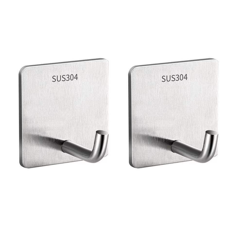 

2/10pcs Rustproof Stainless Steel Hook Hanging Storage Self Adhesive Hook Household Use