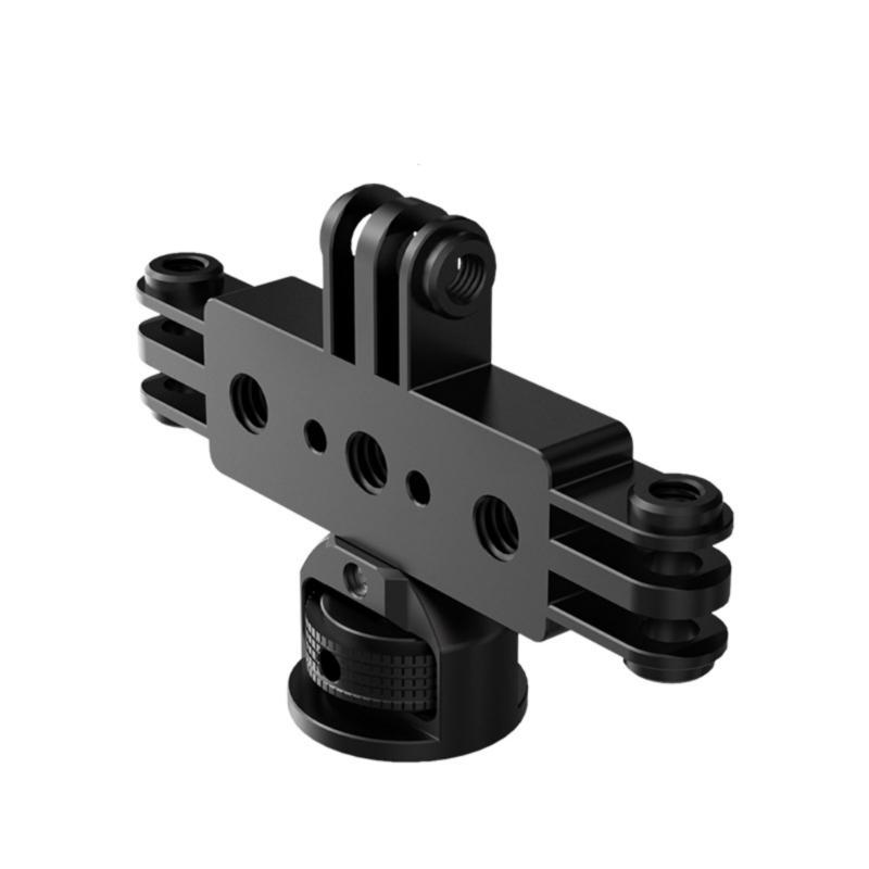 Volledig Roterende Stalen Verlengarm Drie Camera Grip Live Beugels 1/4 Gat Voor Buiten Sport Opnames Fotografie