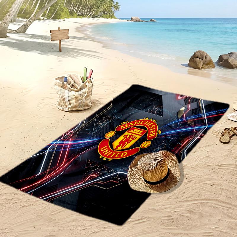 Manchester United Printed Beach Towel Quick Dry Soft TowelPortable Large Rectangular Beach Blanket for Travel Swimming Pool