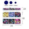 Nail Sequins,Nail Art Flake,Nail Glitter Paillette Mixed Round,3D Nail Art Stickers for Nail Decoration DIY Resin Mold