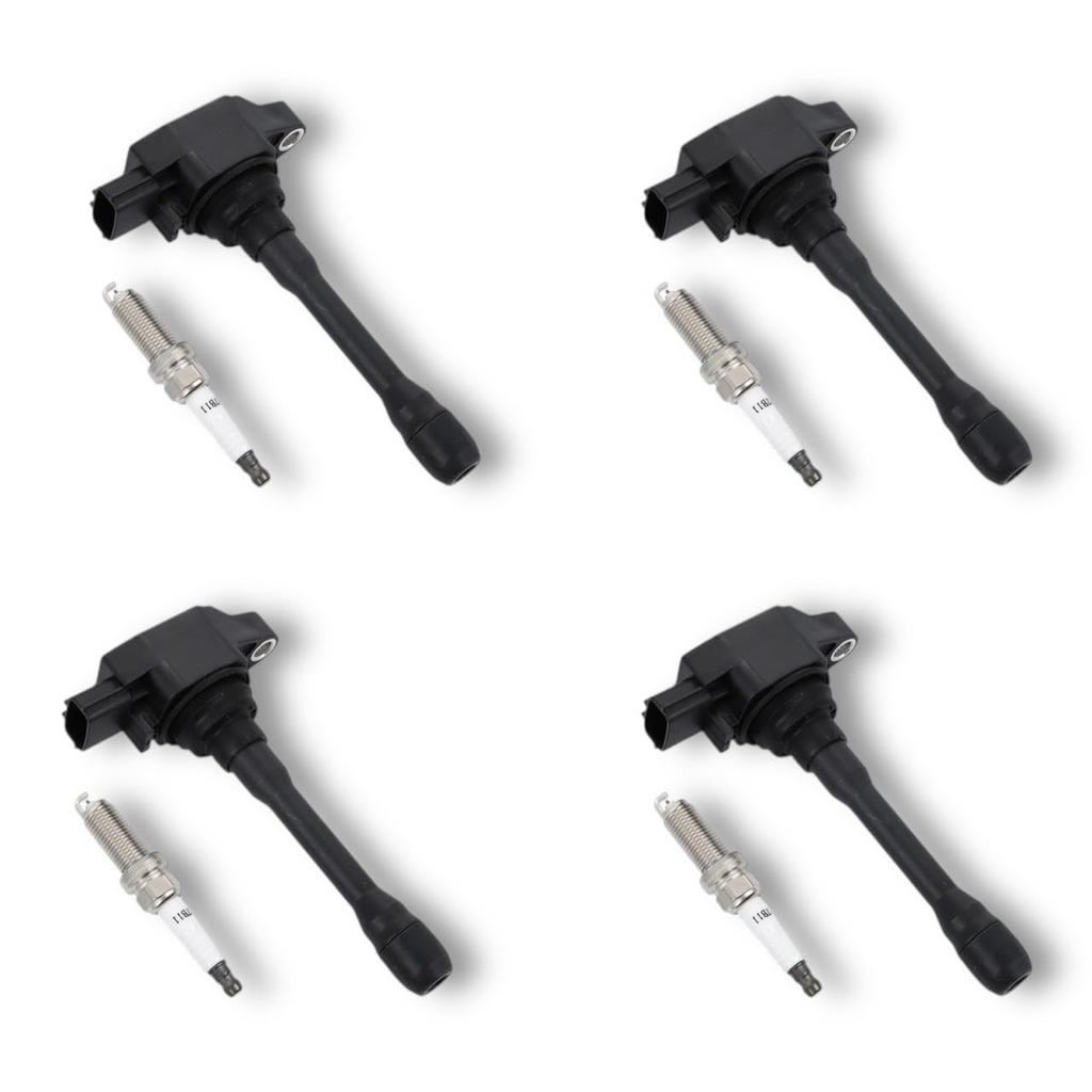 Kanoan Iridium Spark Plug Ignition Coils for Nissan Serena C25 NC25 Set of Aftermarket (Part Numbers 22401-CK81B, 22401-ED815, 22401-JA01B,